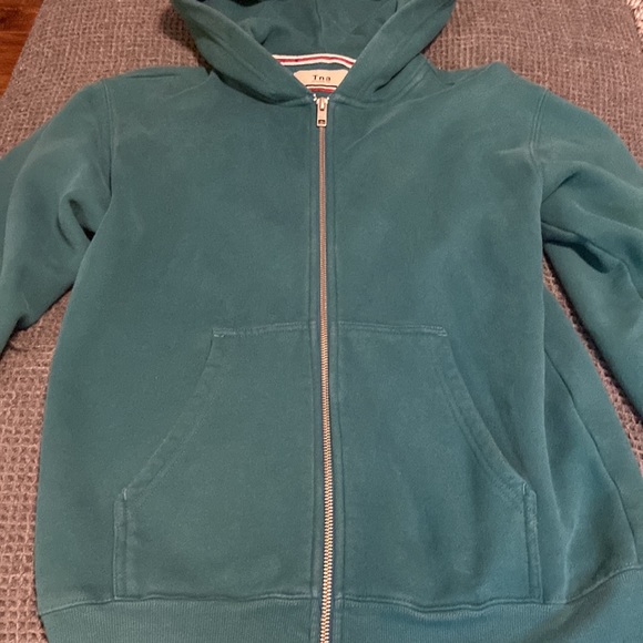 Teal green TNA zip up in XS - Picture 3 of 4